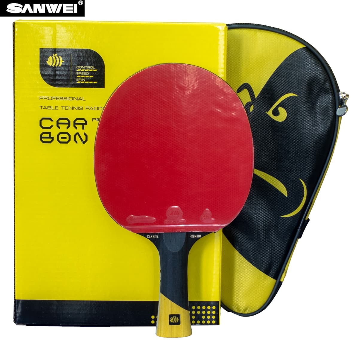 Table Tennis Bat Butterfly - SANWEI BravoBee Carbon Fiber Ping Pong
