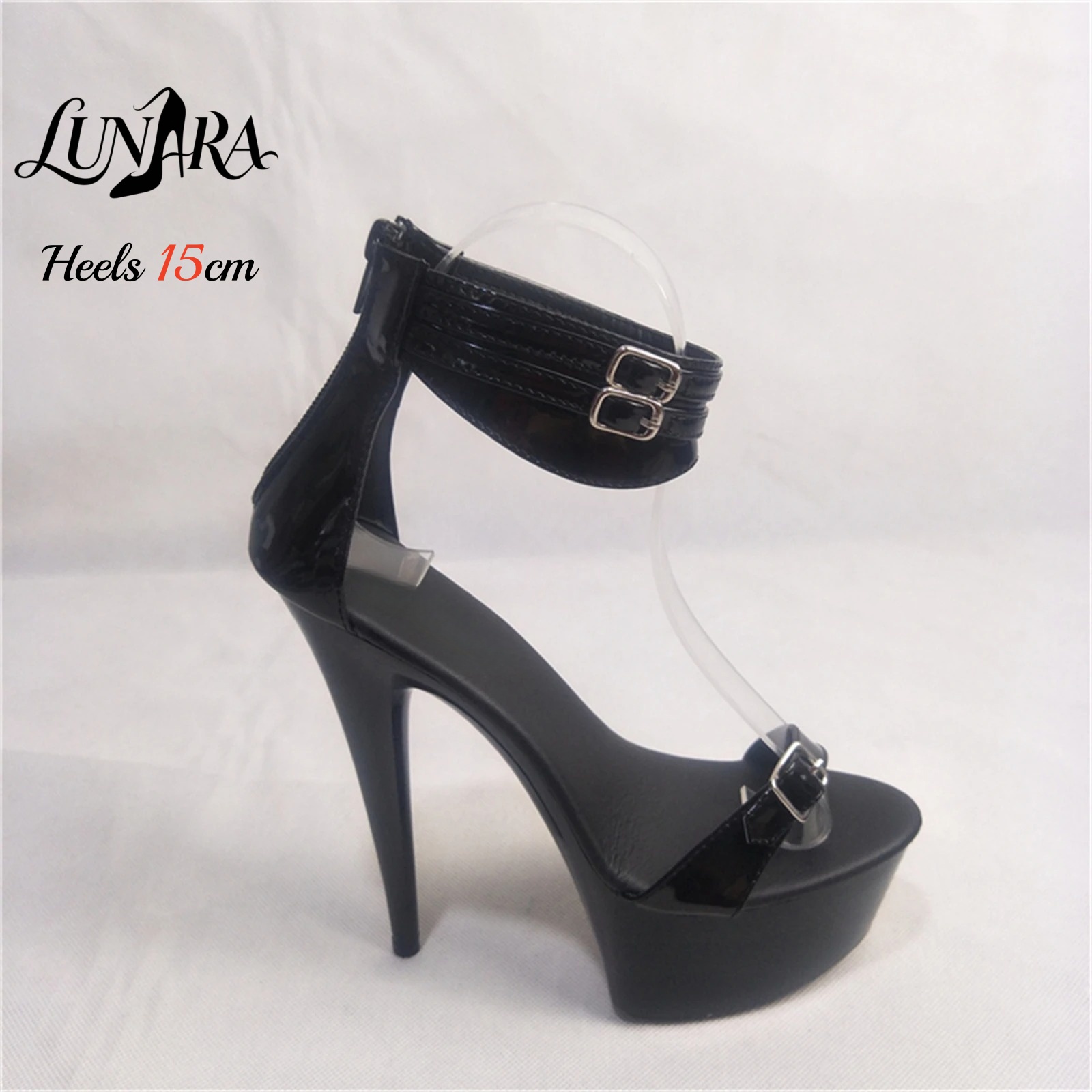 15cm Black Patent PU High Heel - Table Tennis Double recension och pris