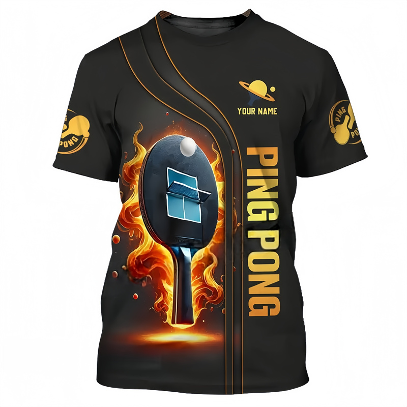 Table Tennis Pattern T Shirt F - Table Tennis Name recension och pris