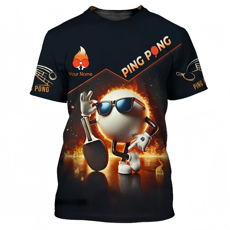 Table Tennis Pattern T Shirt F - Table Tennis Name recension och pris